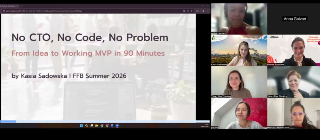 Building Live: FutureHabits.Tech at the Female Founders Bootcamp