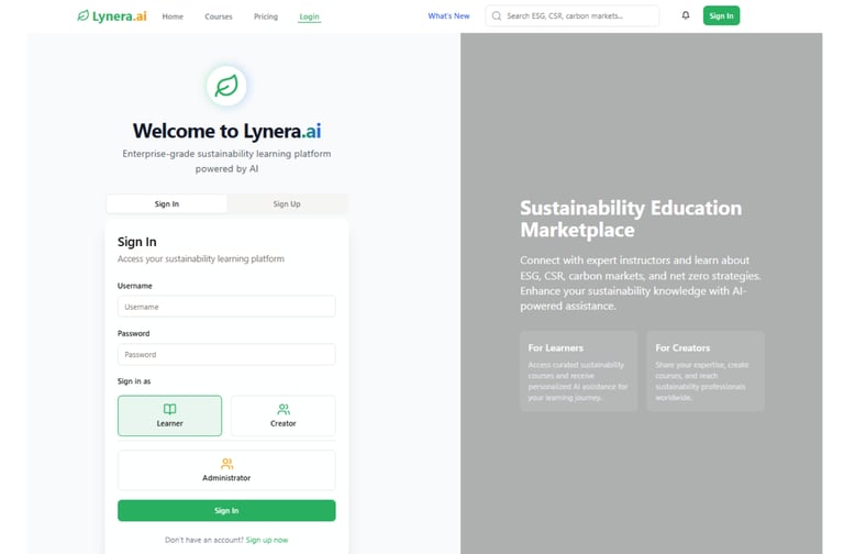 Launched Lynera.ai, a Platform Revolutionizing Corporate Sustainability Training